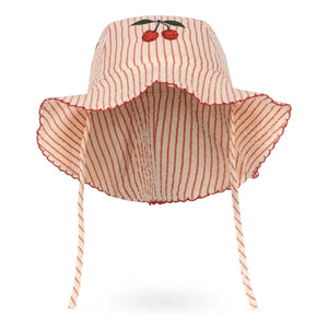 Konges Sløjd - Ellie Organic Cotton Striped Hat | Red