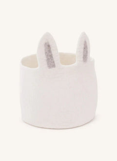 Muskhane - Pasu Bunny Felt Storage Basket | Ecru