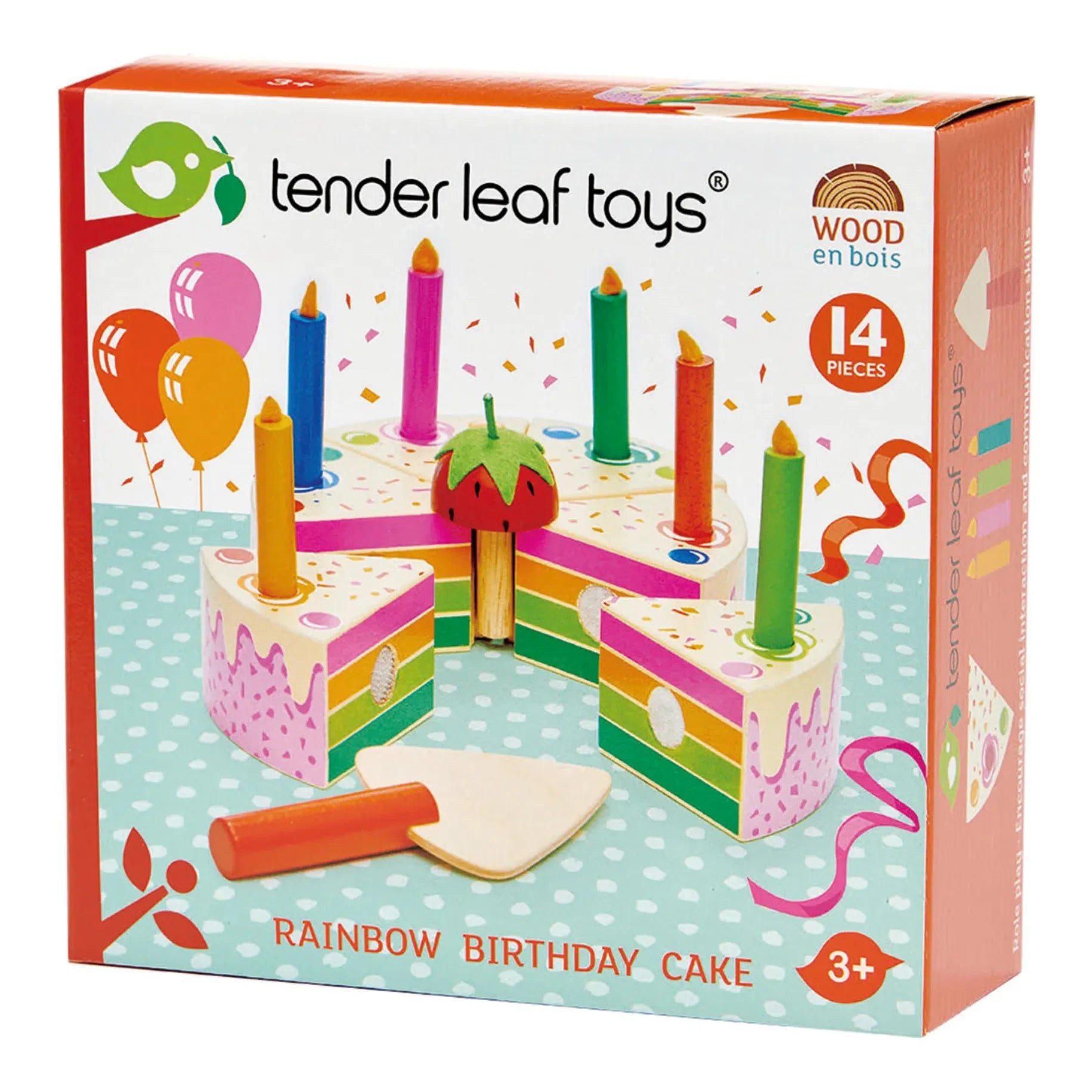 Tender Leaf Toys - Wooden Rainbow Birthday Cake