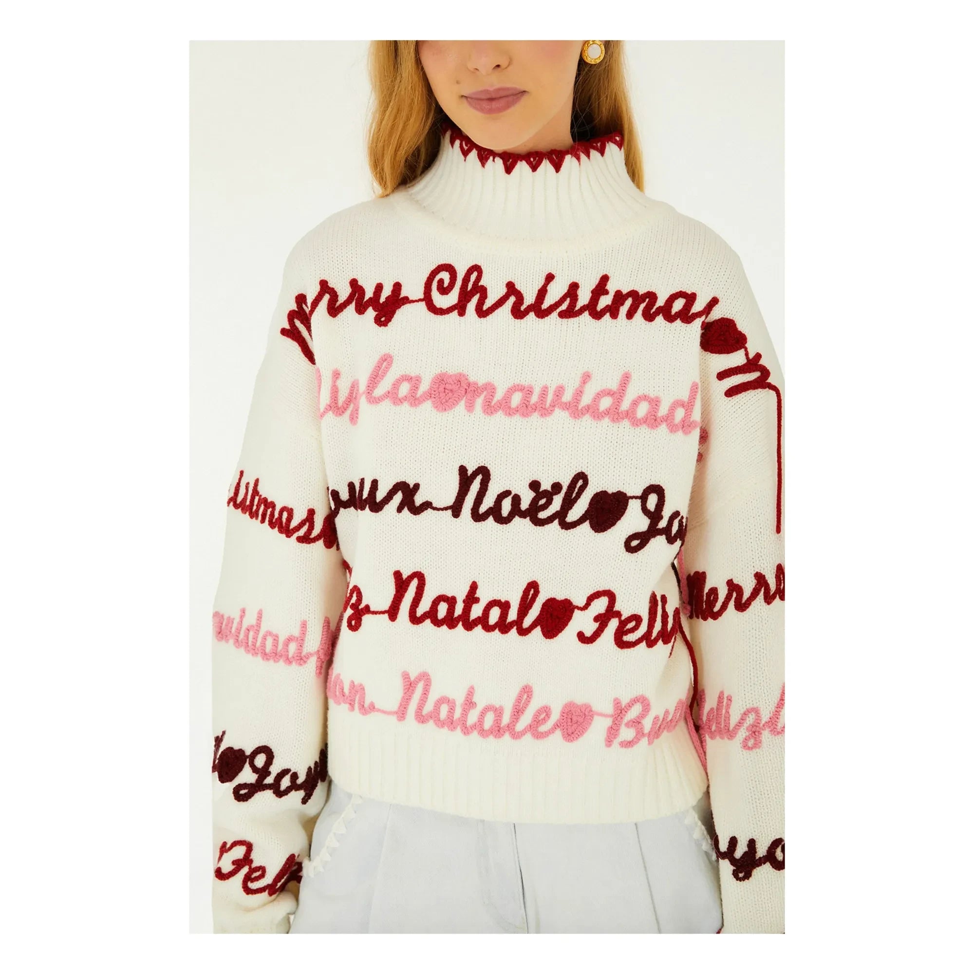 Farm Rio - Christmas Sweater | Ecru