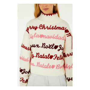 Farm Rio - Christmas Sweater | Ecru