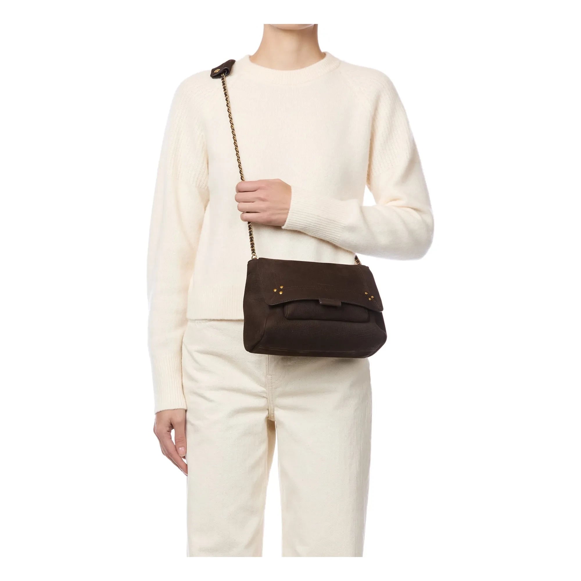 Jérôme Dreyfuss - Lulu M Croco Patterned Leather Bag | Brown