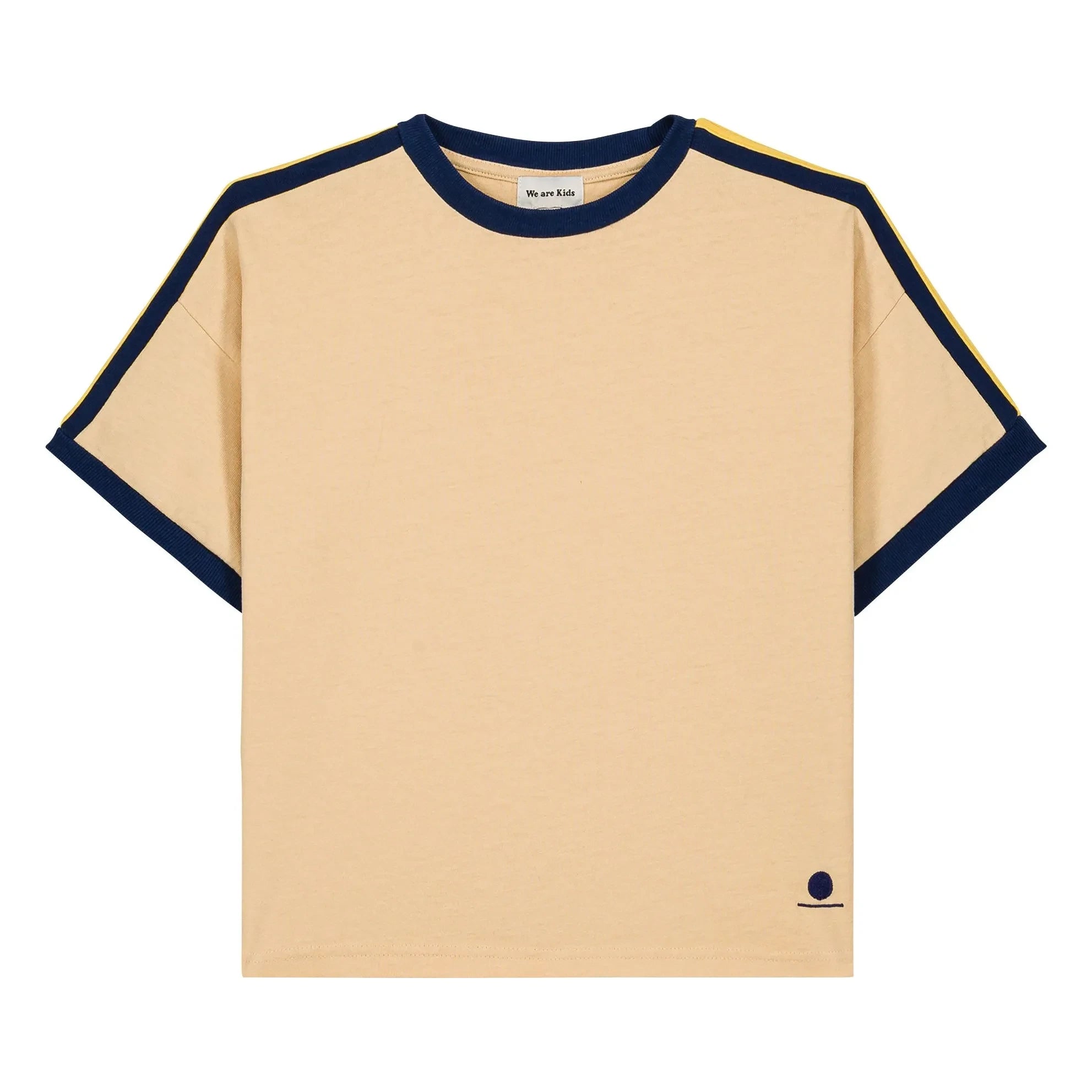 We Are Kids - Taylor Contrast Organic Cotton T-Shirt | Beige