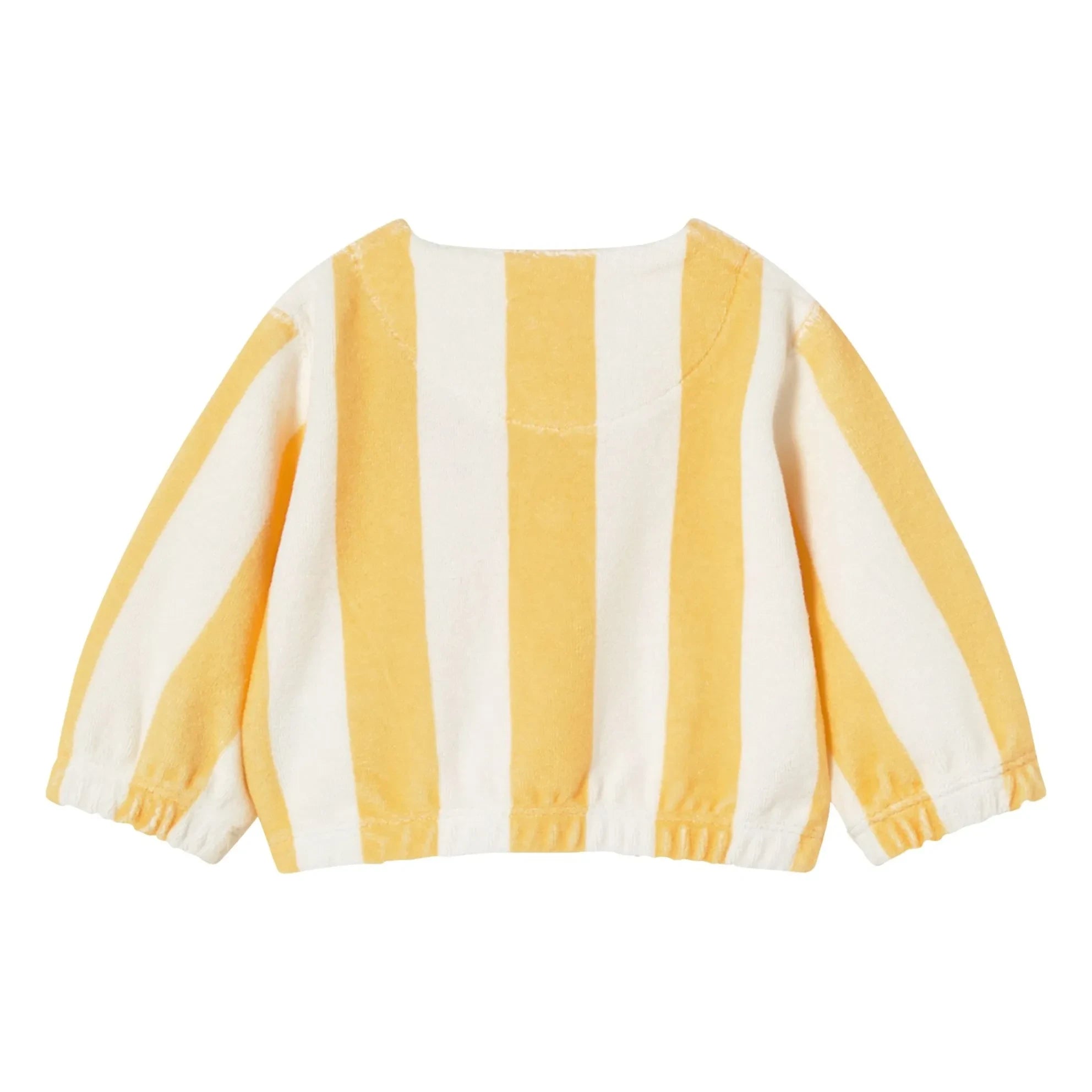 Tinycottons - Striped Organic Cotton Sweatshirt | Yellow