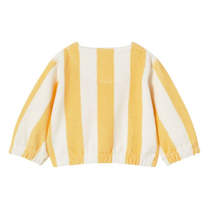 Tinycottons - Striped Organic Cotton Sweatshirt | Yellow