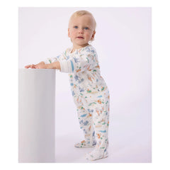 Petit Bateau - Dors Bien Zip Savane Pijama | Beyaz