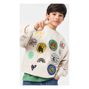 Molo - Embroidered Sweatshirt | Ecru