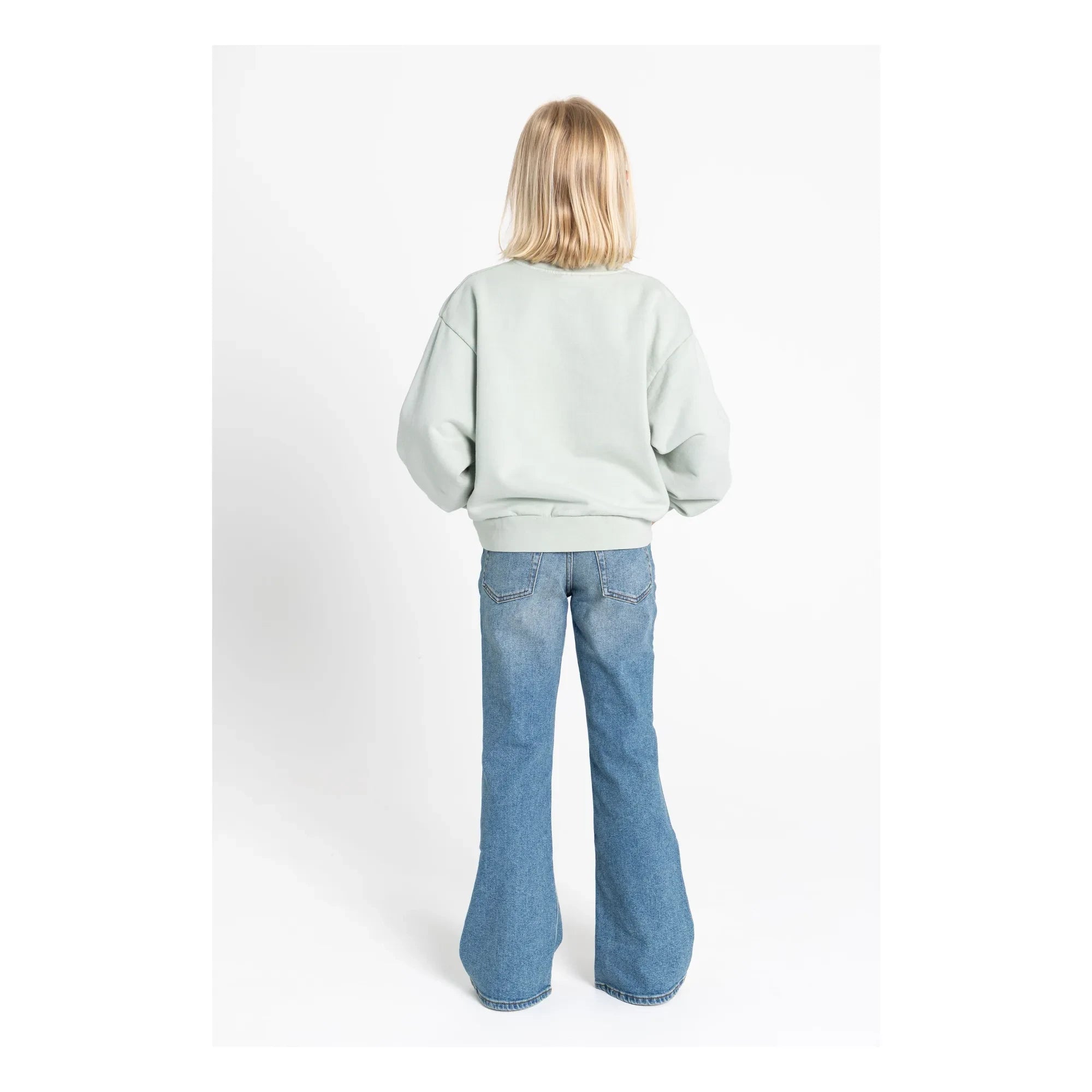 Hundred Pieces - Alba organik pamuk sweatshirt | Celadon