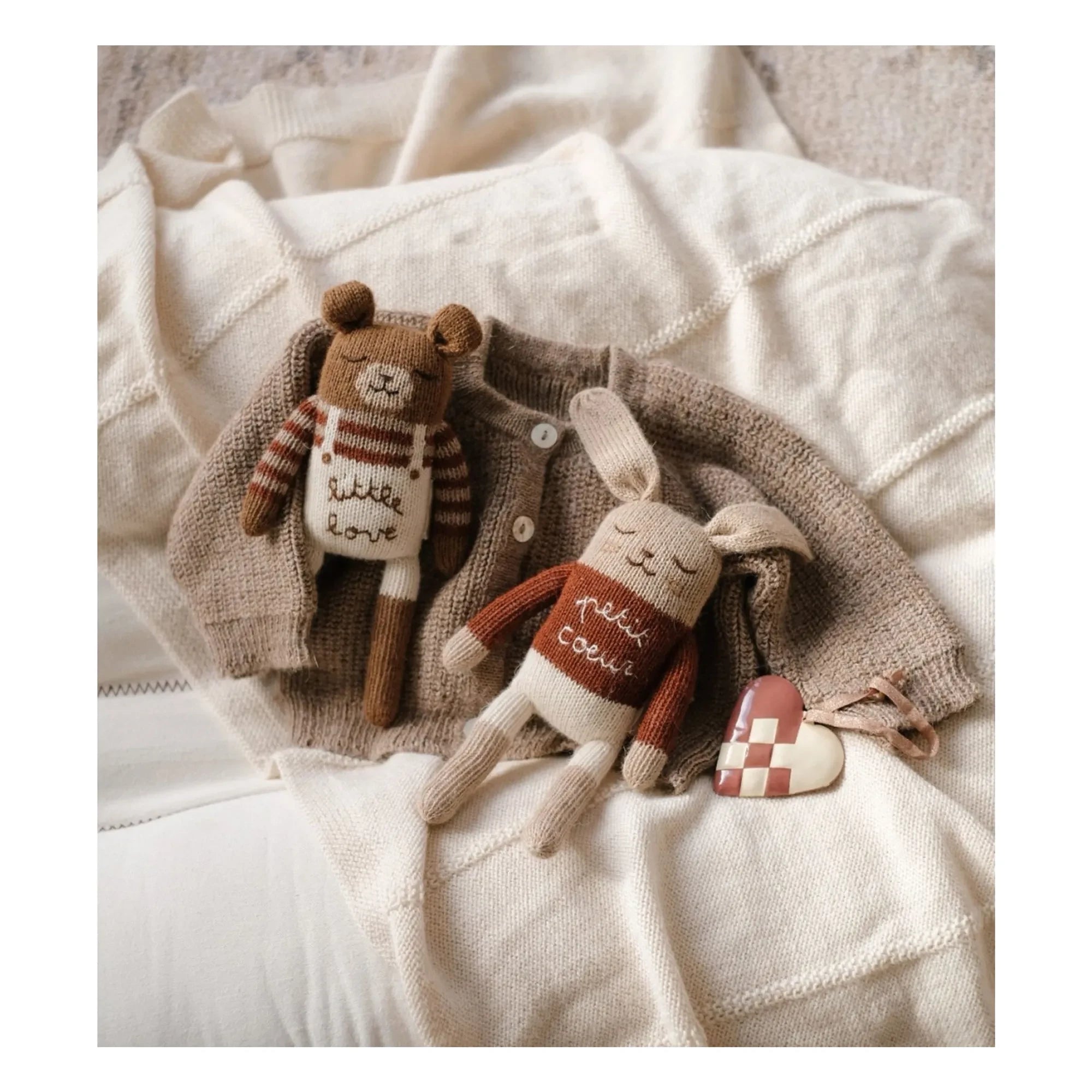 Main Sauvage - Little Love Teddy Bear | Brown