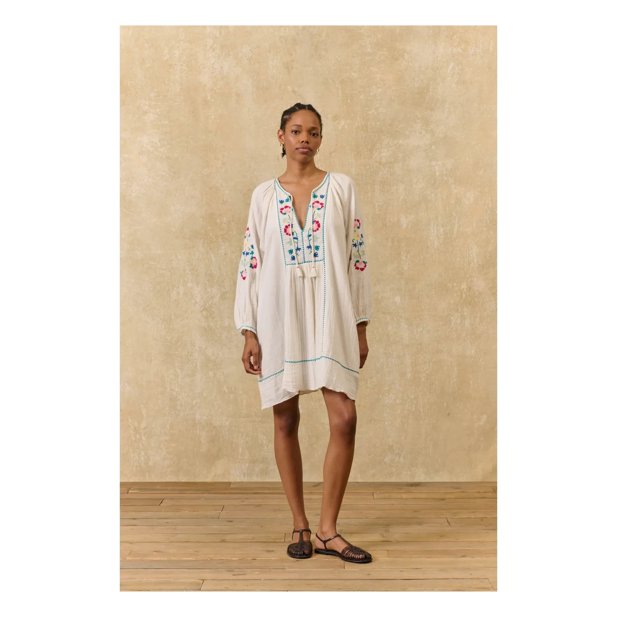 Louise Misha - Janicianne organic cotton dress | White