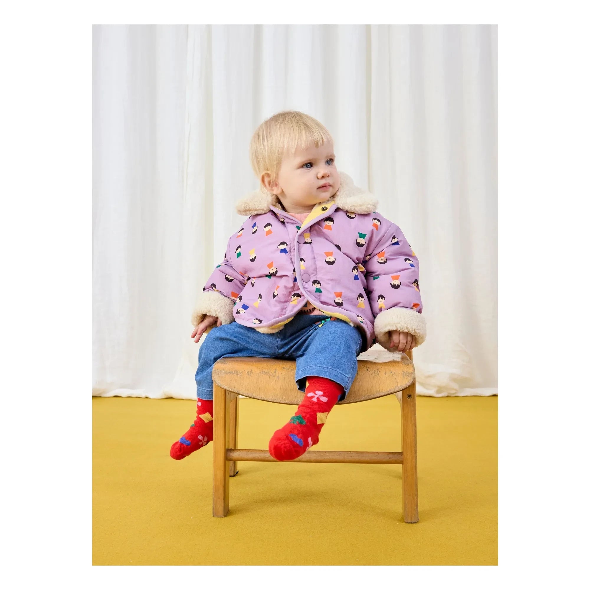 Bobo Choses - Reversible Sherpa Jacket Made from Recycled Fibers | Lilac