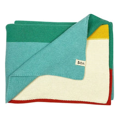 Bayiri - Rainbow Organic Cotton Blanket | Turquoise