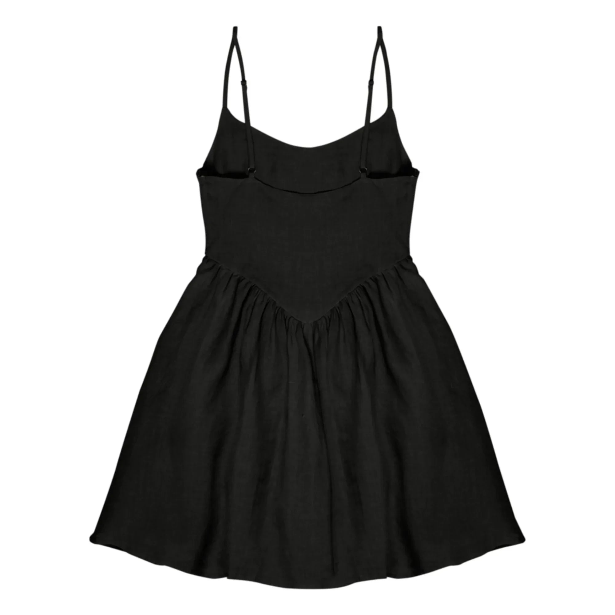 the new society - Hera Linen Dress - Women's Collection | Black