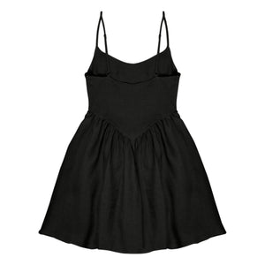 the new society - Hera Linen Dress - Women's Collection | Black