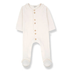 1+ in the family - Clareta Ribbed Pajamas | Ecru