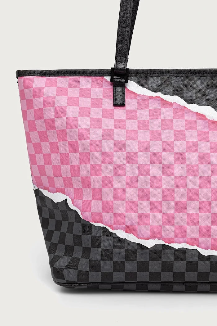 Sprayground - Pink Panther Black Faux Leather Women's Shopping Bag 910T9377NSZ
