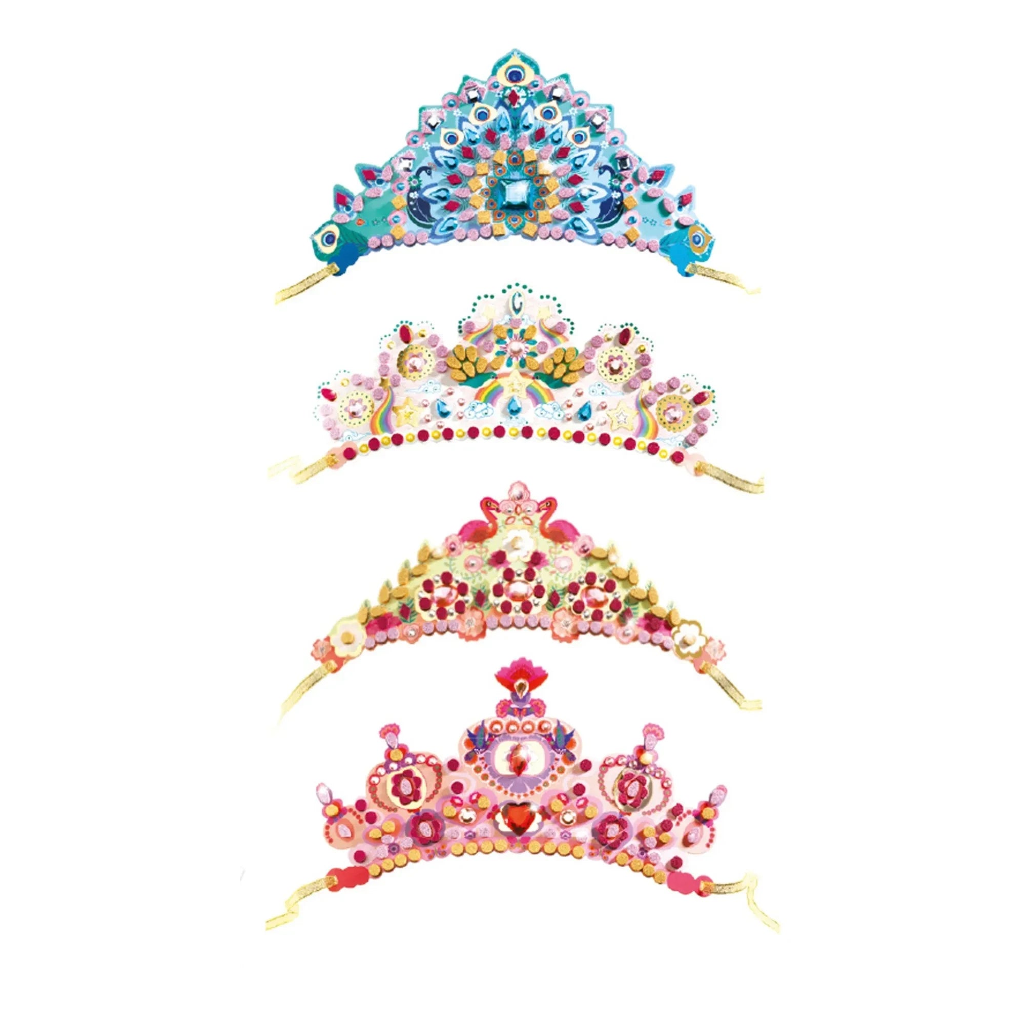 Djeco - Princess Crowns for Decorating - Set of 4