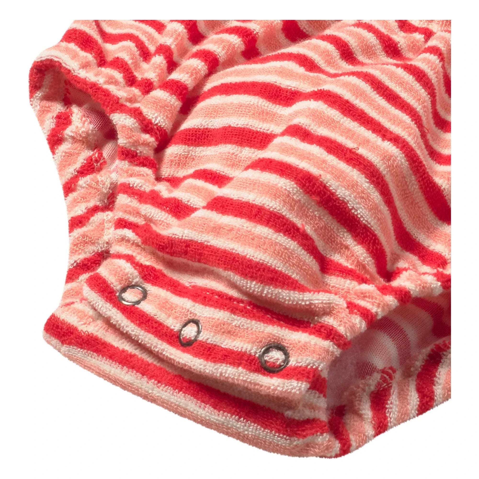 Cozmo - Gianna Striped Towel Fabric Bodysuit | Red