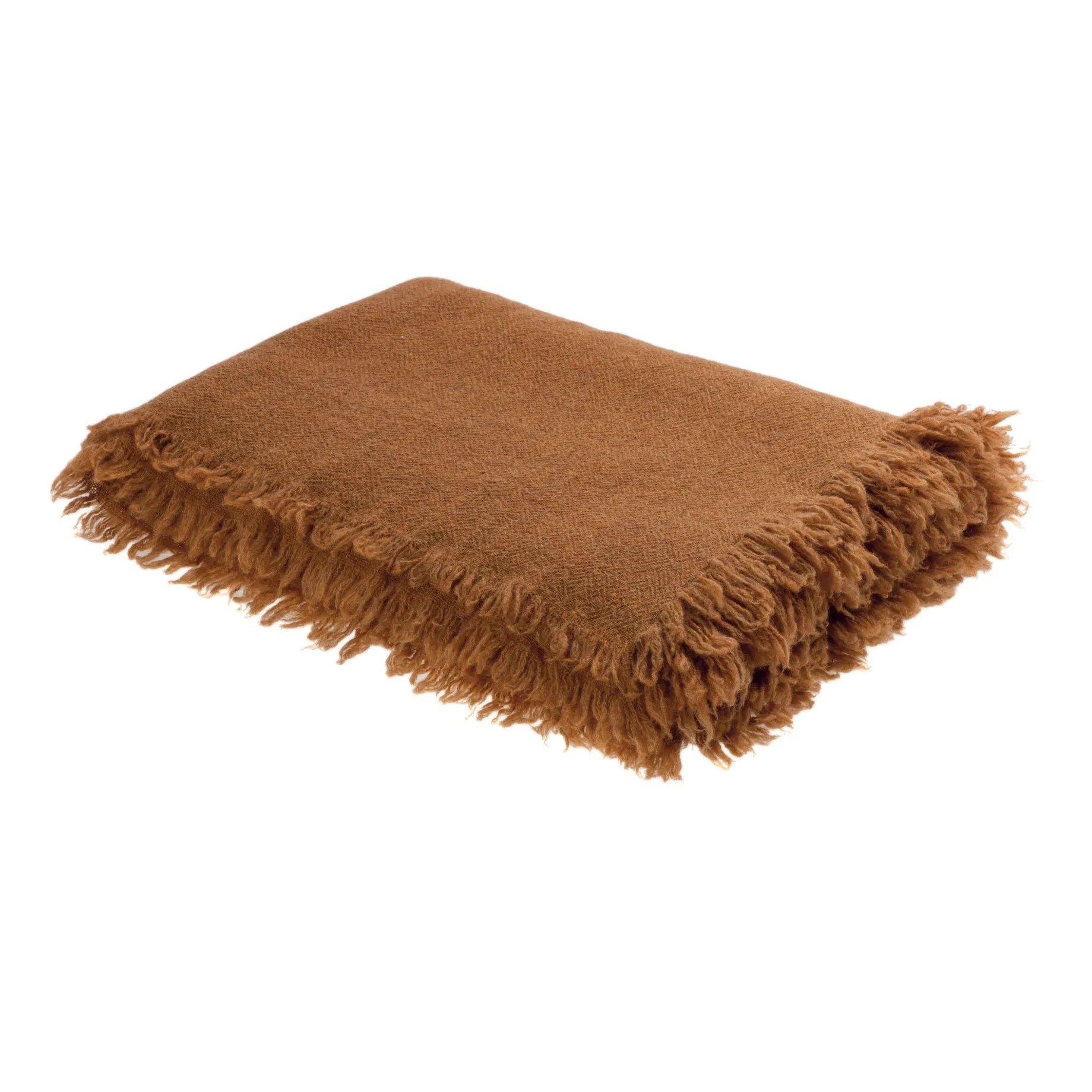 Maison de Vacances - Fringed Wool Blanket | Amber