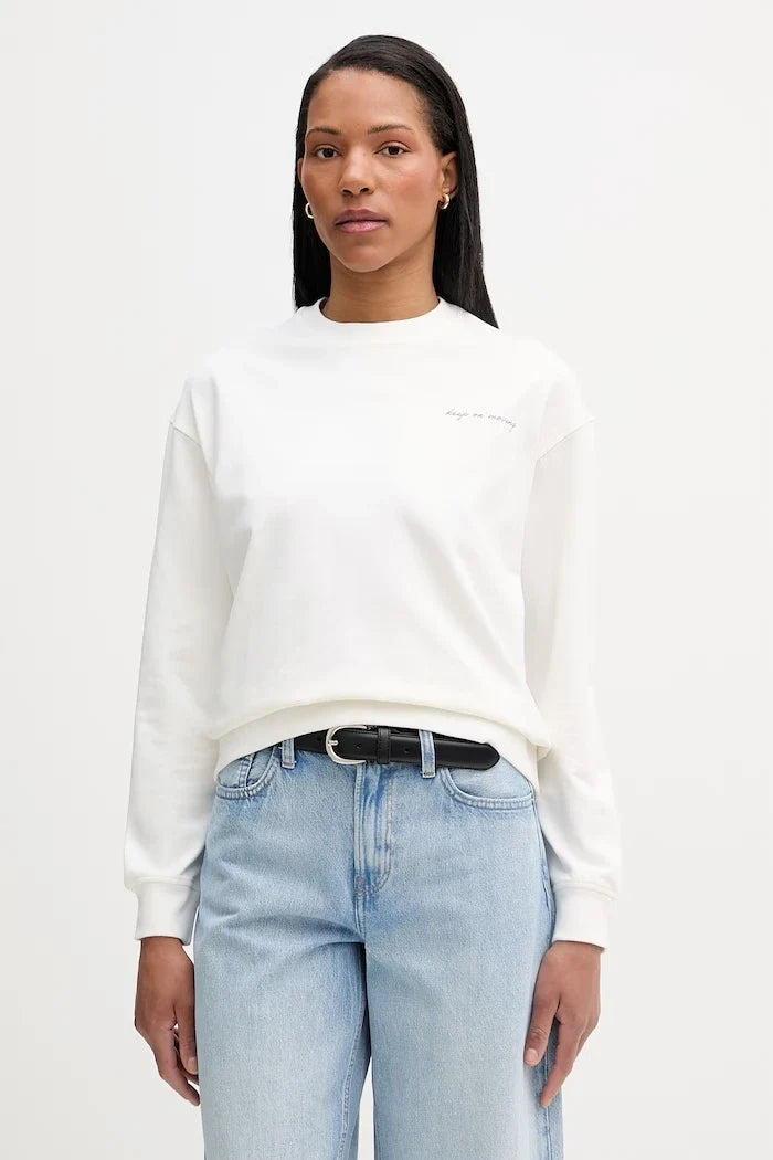 Marc O'Polo kadın pamuklu oversize sweatshirt