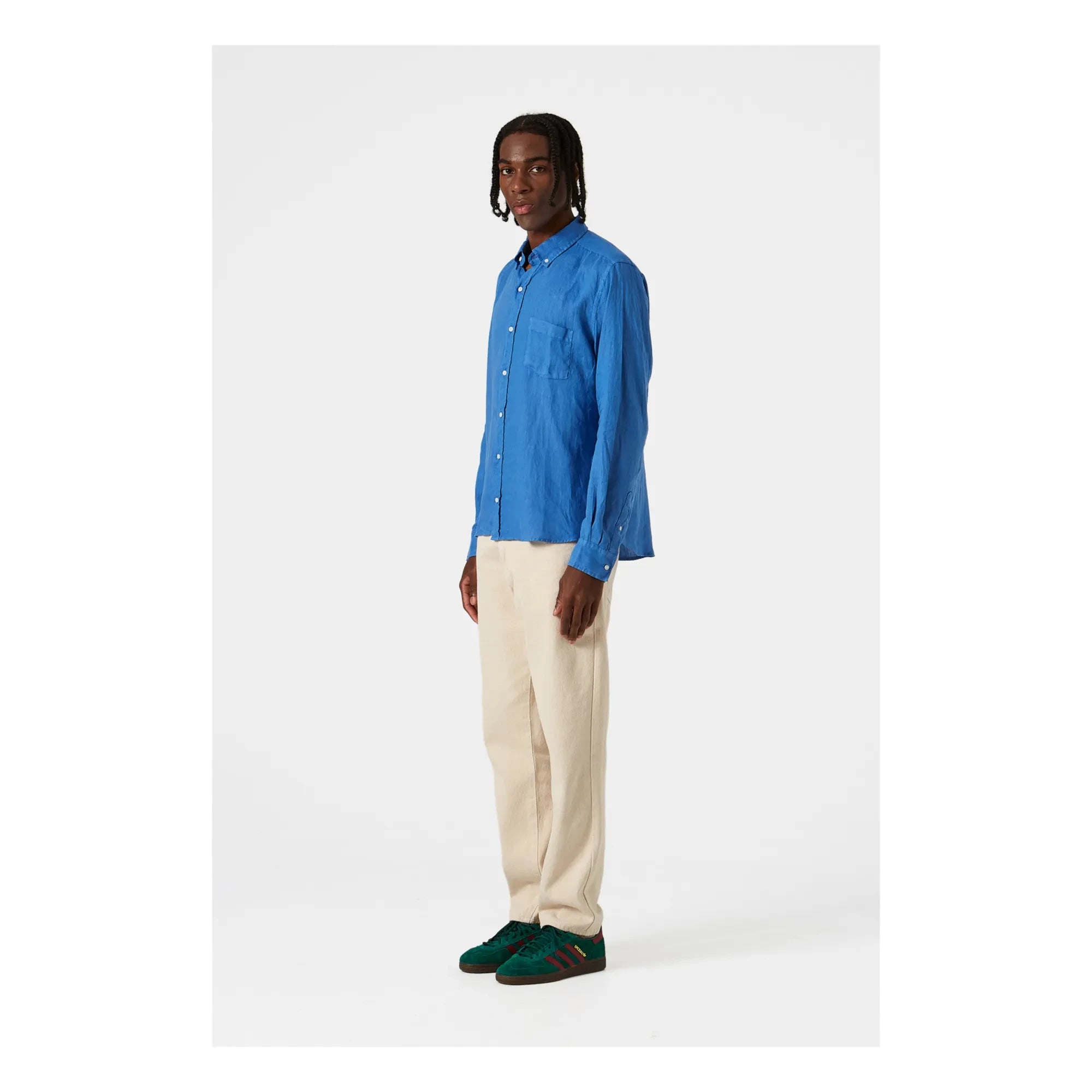 Edmmond Studios - Plain Linen Shirt | Blue