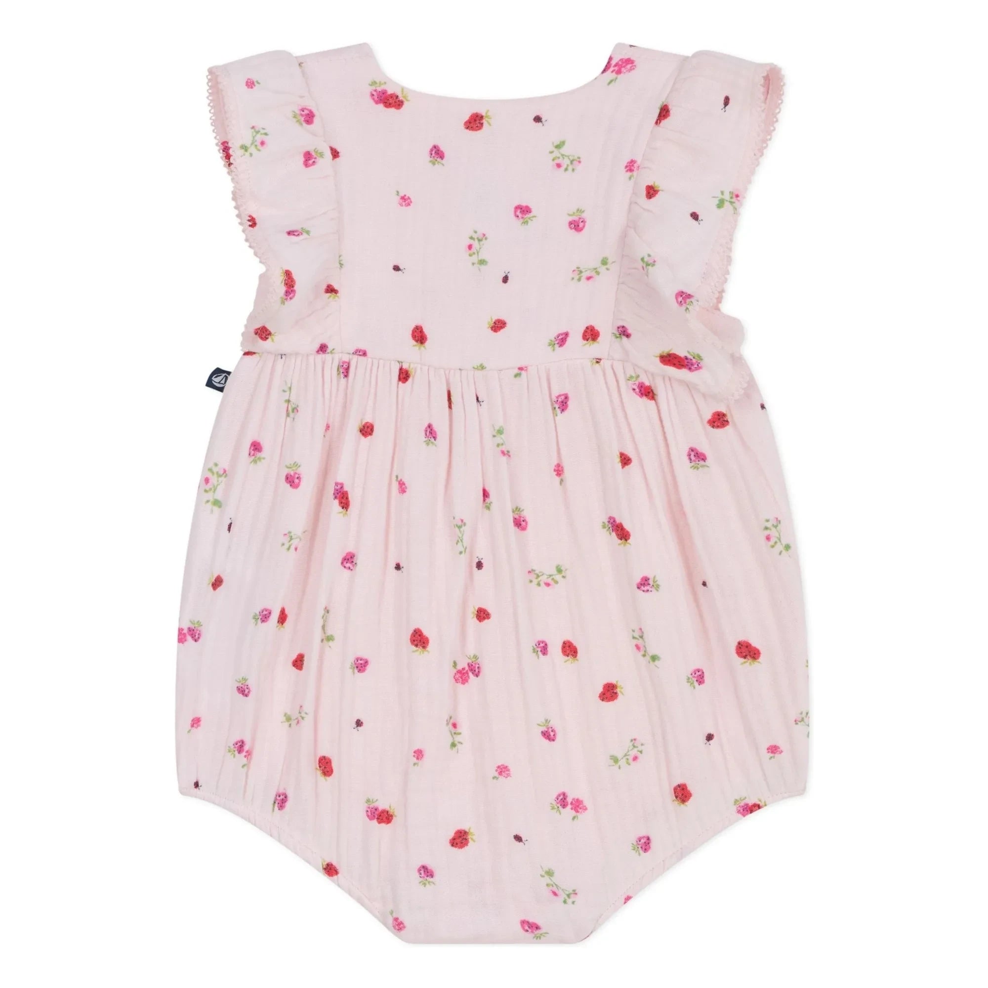 Petit Bateau - Organic cotton muslin floral jumpsuit | Pink