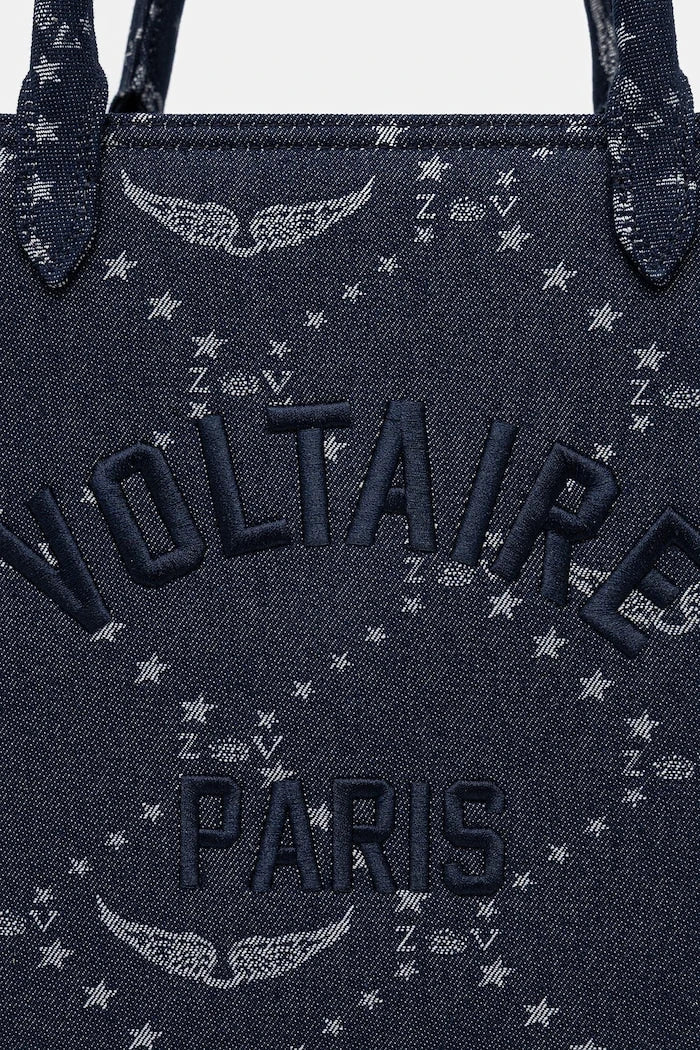 ZADIG&VOLTAIRE ANGEL TOTE DENIM MONOGRAM Çanta