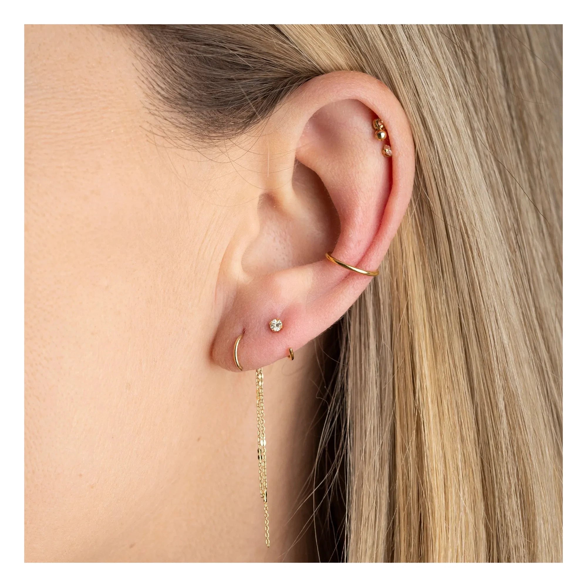 April Please - Dimitri Hoop Earrings | Champagne