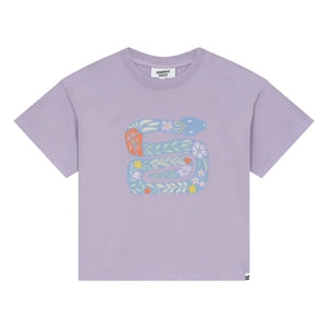 Hundred Pieces - Luna Snake T-Shirt Organic Cotton | Lavender