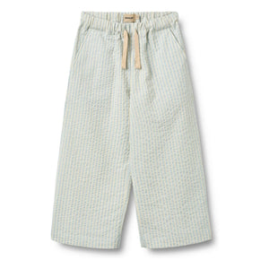 Wheat - Sasha organic cotton striped pants | Light blue