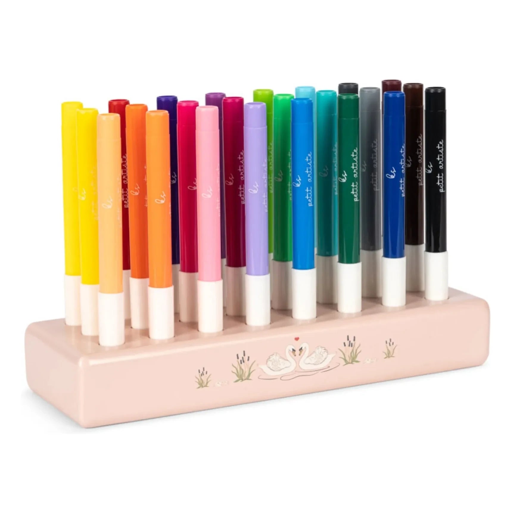 Konges Sløjd - Felt-tip Pens and FSC Wooden Stand | Powder Pink