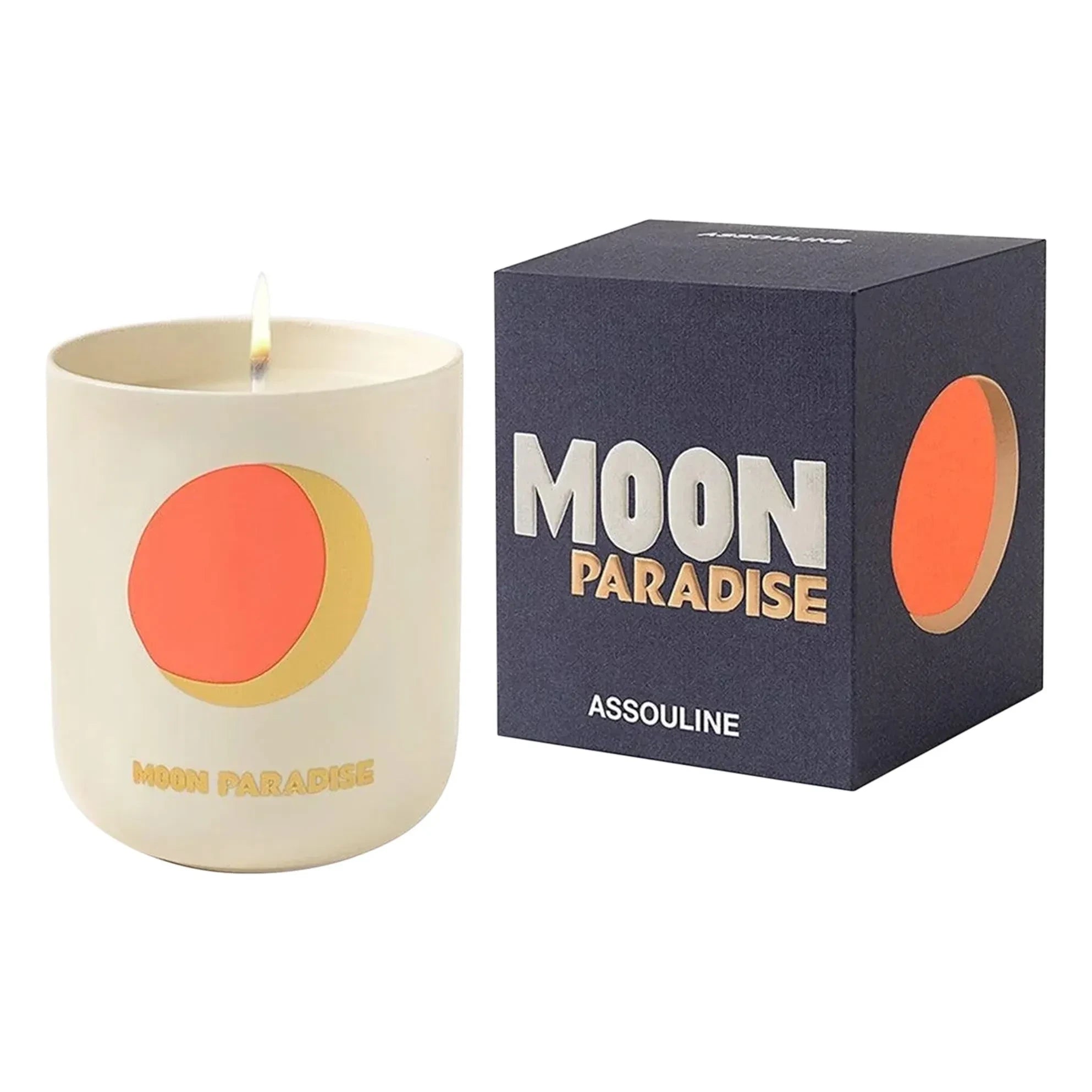 Assouline - Moon Paradise seramik mum | Gece mavisi