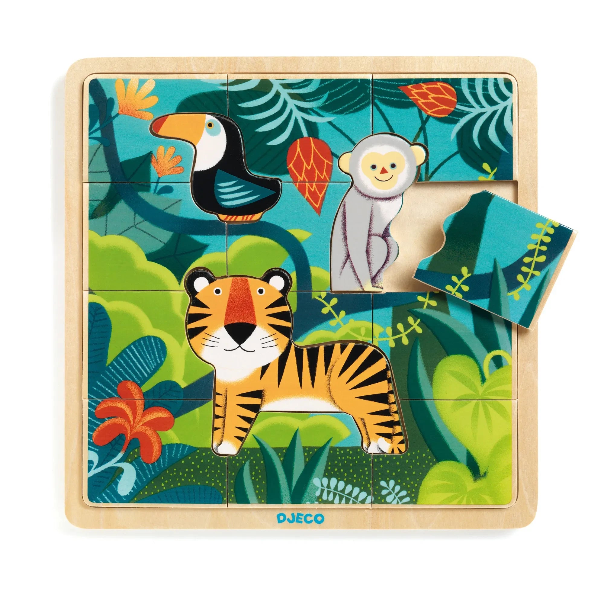 Djeco - 12-Piece Jungle Puzzle