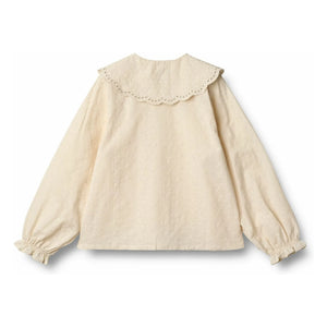 Wheat - Flora Blouse with Claudine Collar Organic Cotton | Beige
