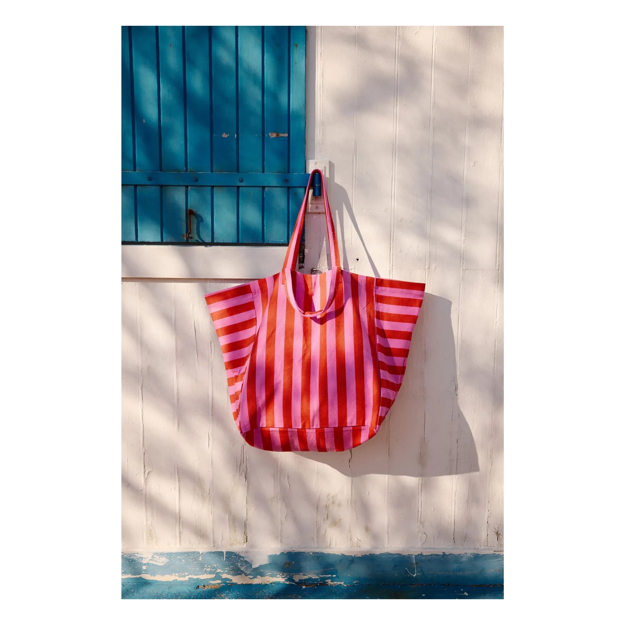 Rose in April - Elisa Striped Tote Bag | Pink