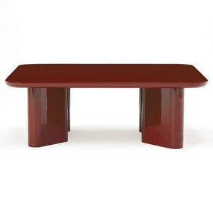 Gabrielle Paris - Thelma polished wood and glass coffee table | Red