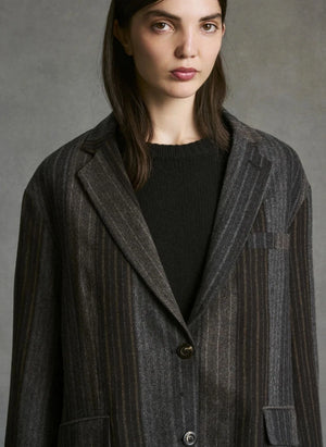 Hod - Karaba Striped Jacket | Mavi