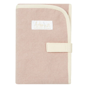 Adorna - Linen Travel Changing Mat | Powder Pink