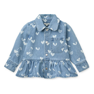 Liewood - Denim Kenza Hearts Jacket | Light Blue