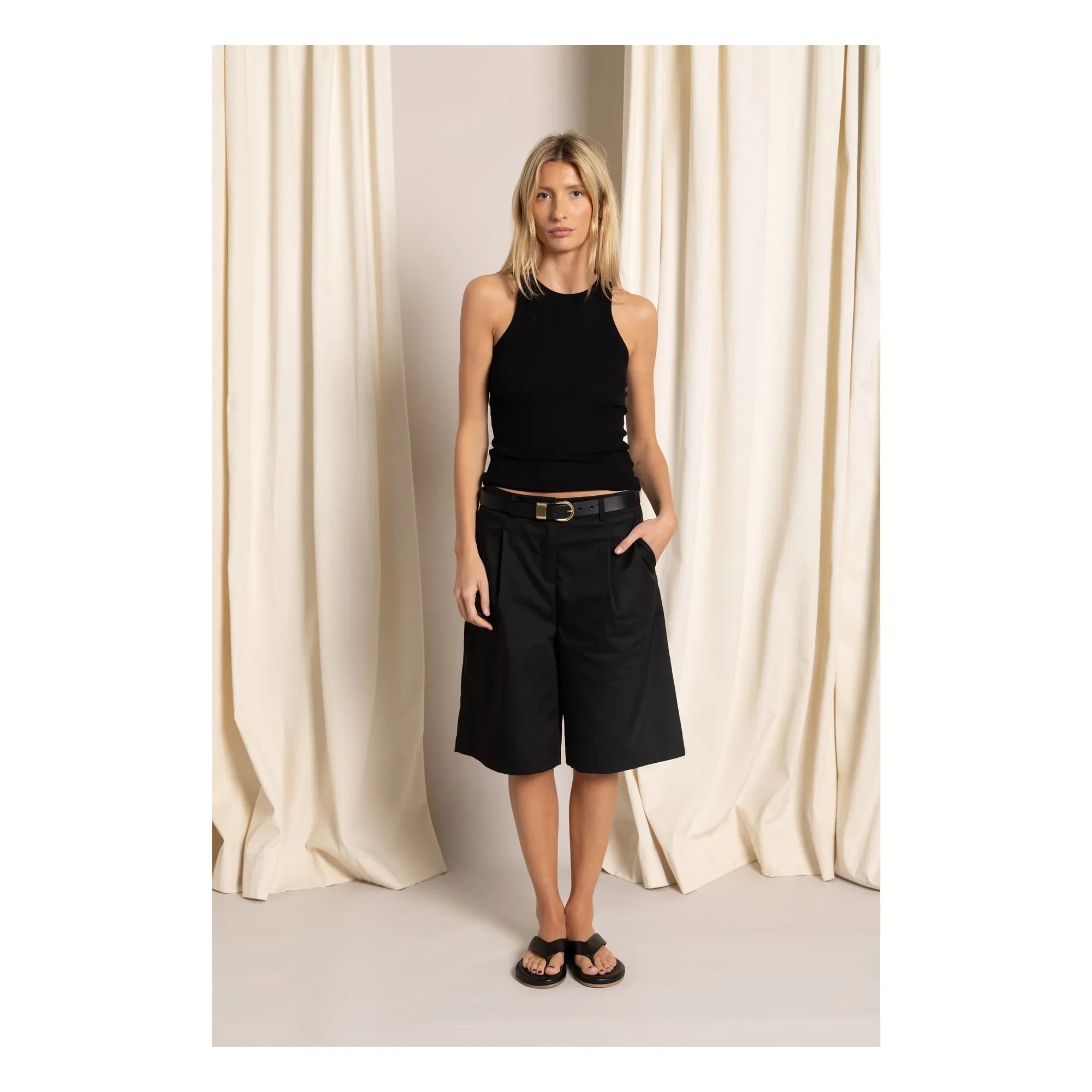 Smallable Woman - Alva Ribbed Tank Top | Black