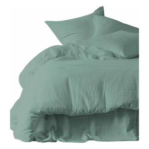 Haomy - Mykonos Elastic Sheet Cotton Gauze | Celadon Blue