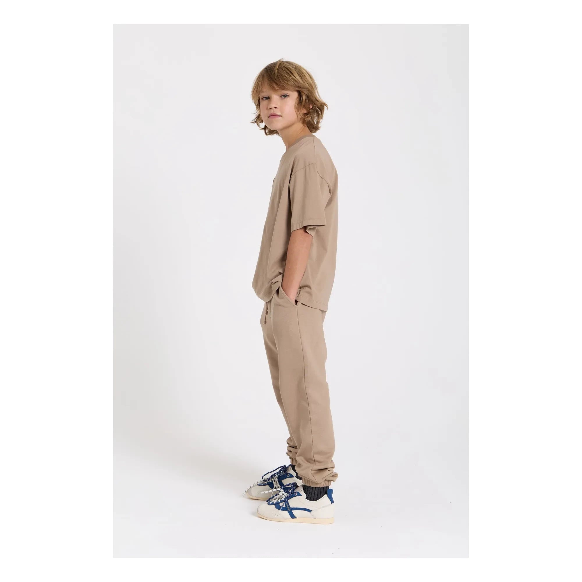 Smallable Kid - Rush organik pamuk jogger | Taupe kahverengi