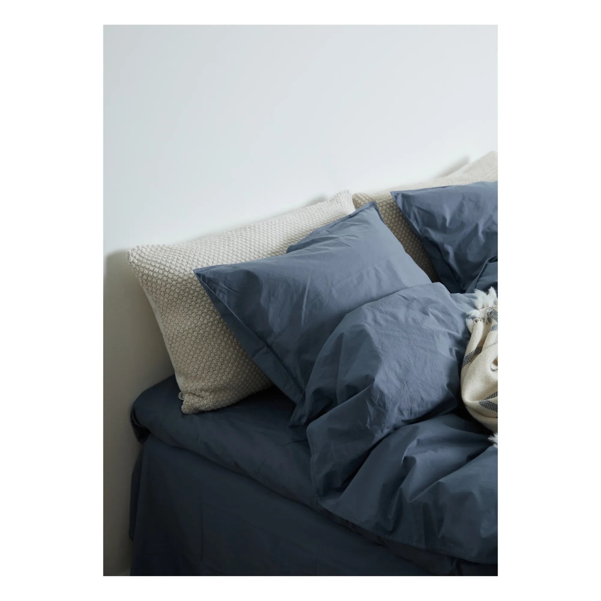 Aiayu - Raul Llama Wool Cushion | Grey Blue