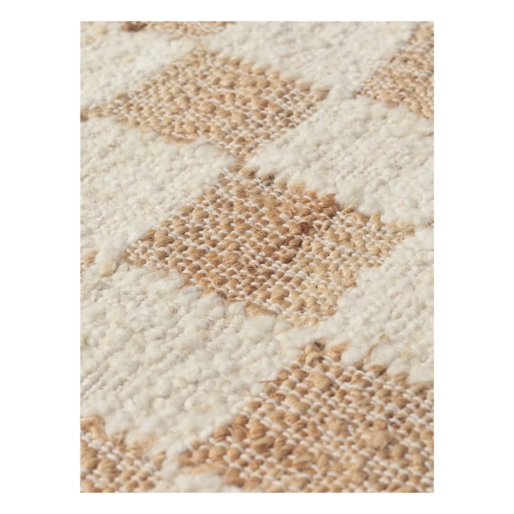 Ferm Living - Check Wool and Jute Rugs | White