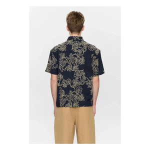 Anerkjendt - Akotto Embroidered Shirt | Dark Blue
