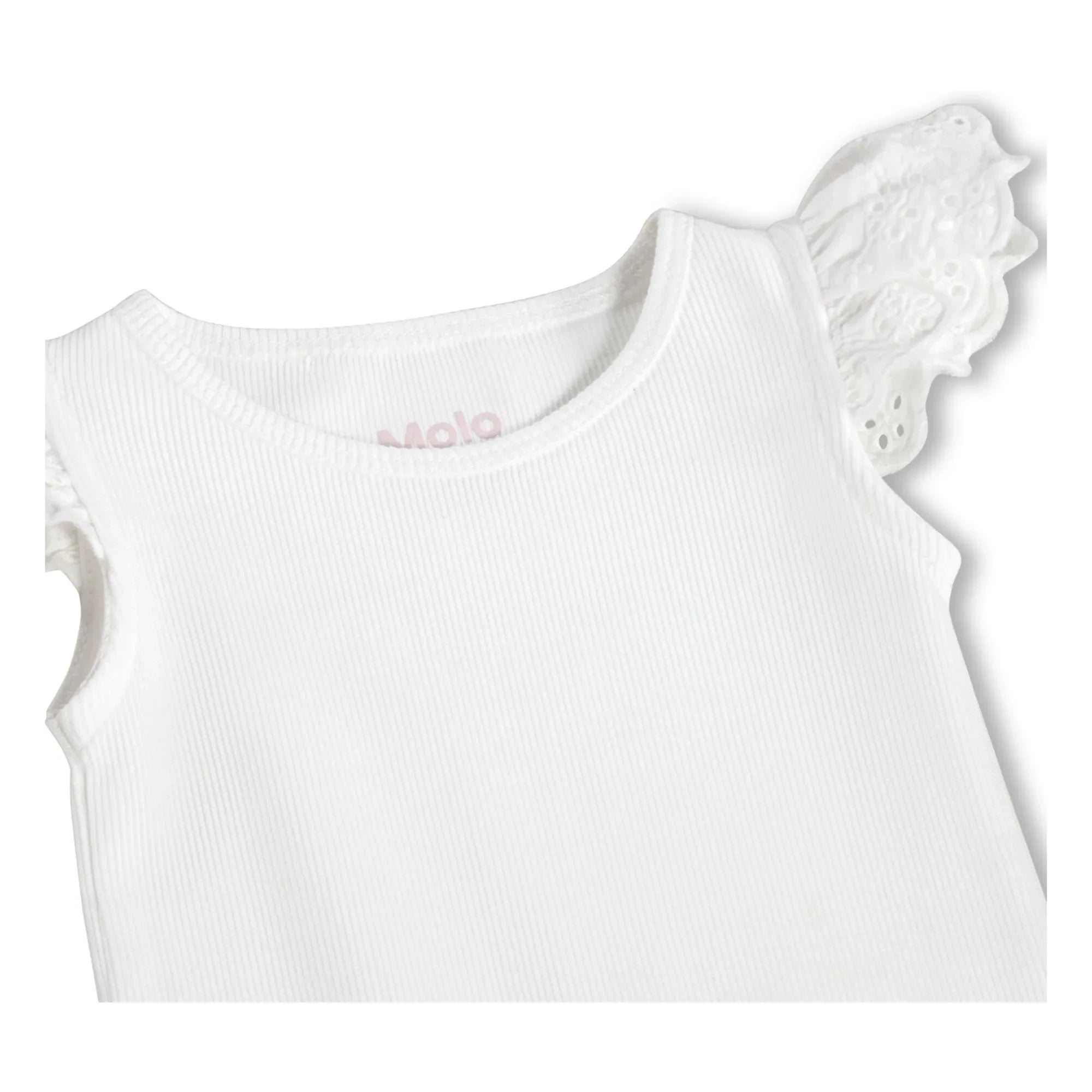 Molo - Flair Organic Cotton Bodysuit | White