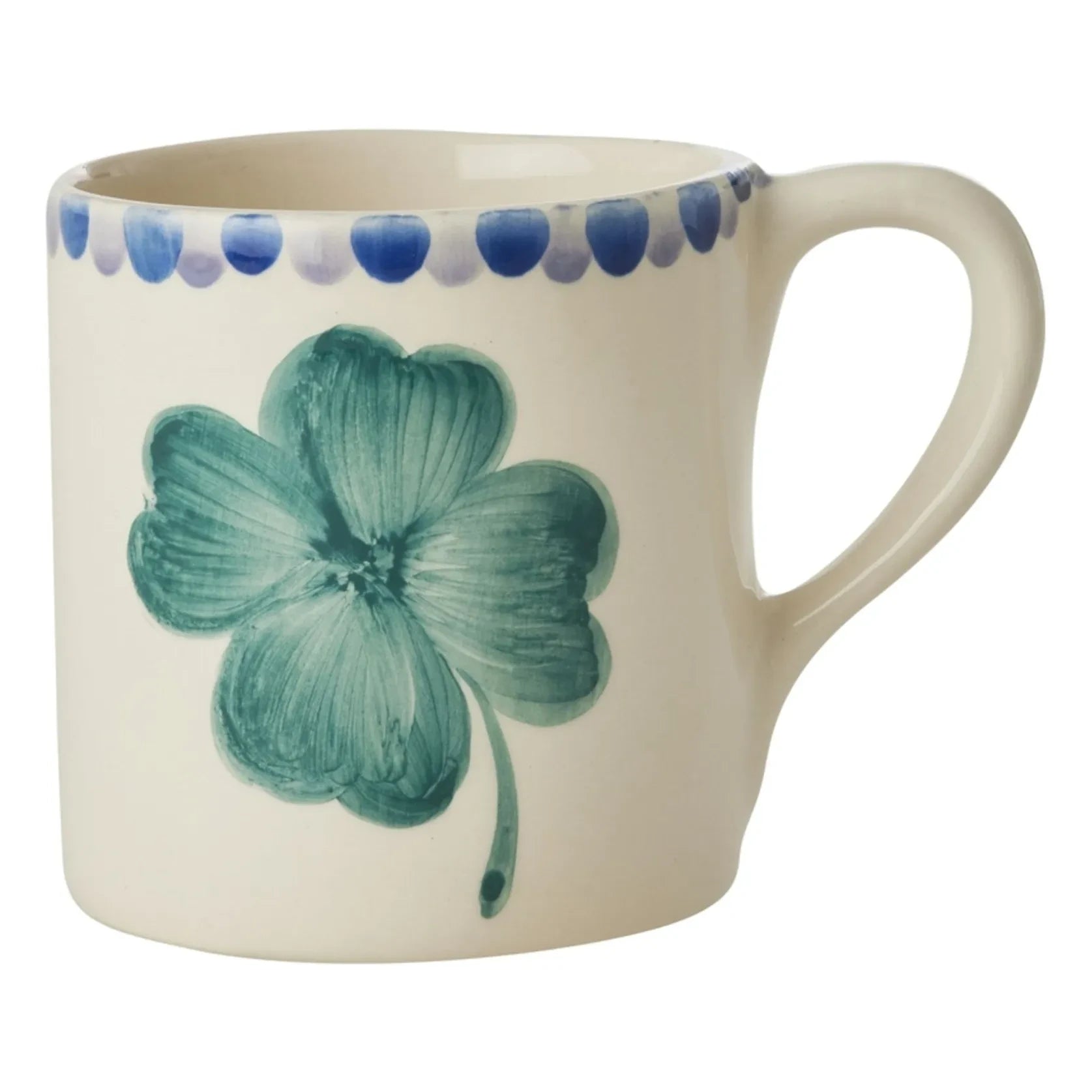 Rice - Shamrock Seramik Kupa | Krem