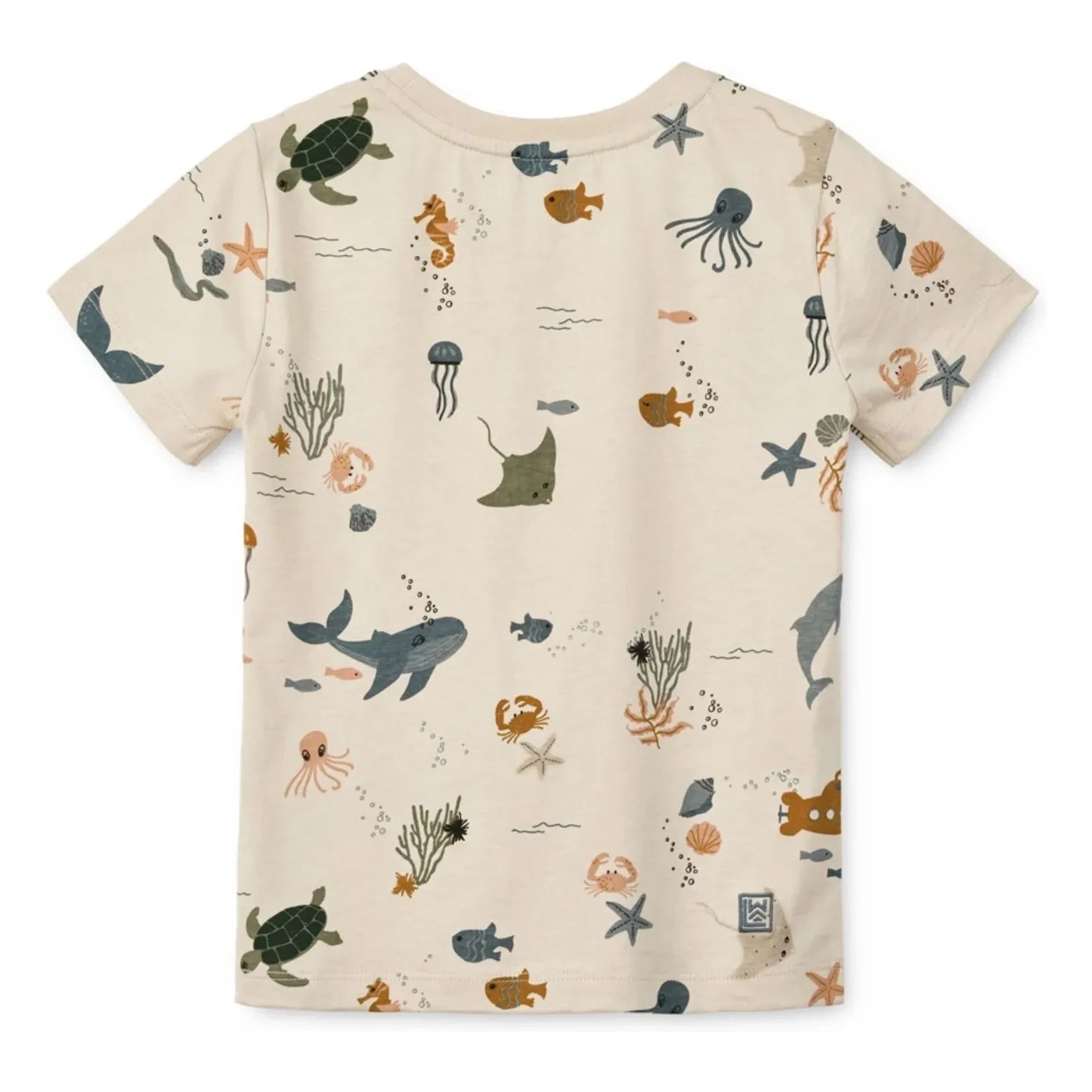 Liewood - Apia Fish Organic Cotton T-shirt | Beige