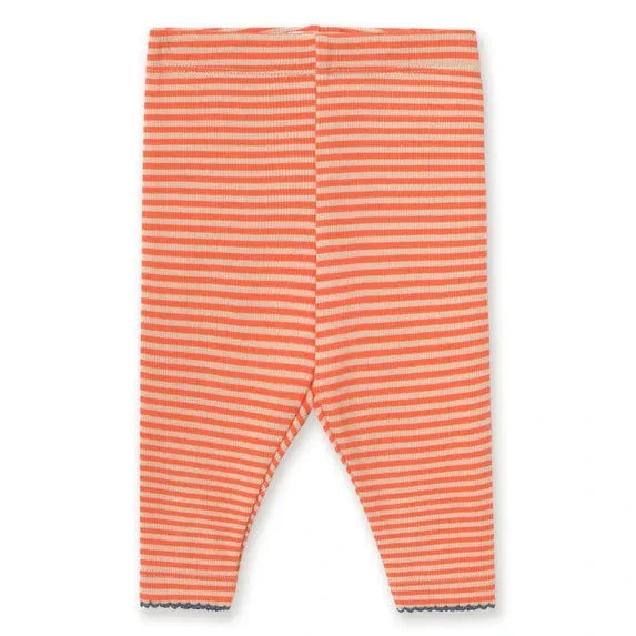 Tinycottons - Organic Cotton Ribbed Striped Leggings | Red