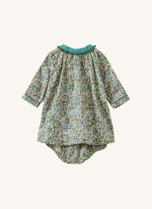 Caramel - Verdite Liberty Baby Dress | Green
